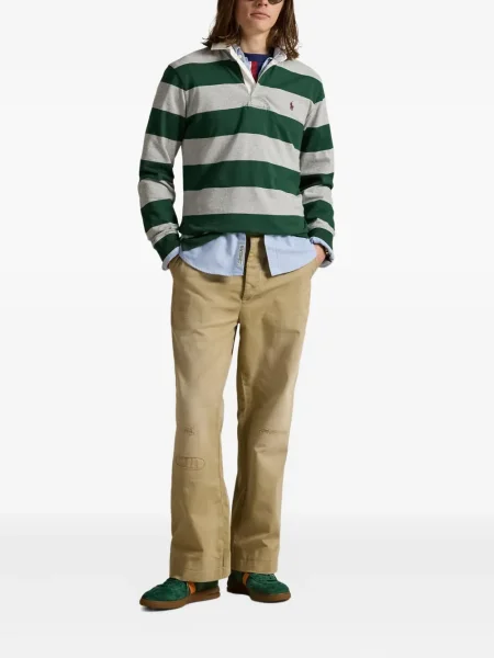 Μικρός κασκέτο Polo Ralph Lauren με χαμηλή μέση υφαίνω διαγωνίως πράσινο