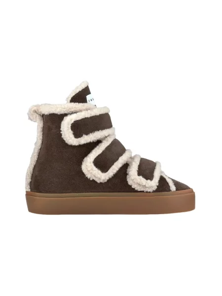 Sneakersy Inuikii skórzane brązowe