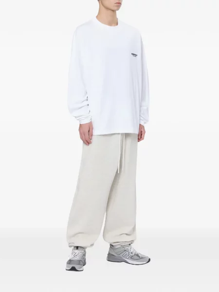 Lung tricou Fear Of God Essentials cu imagine alb