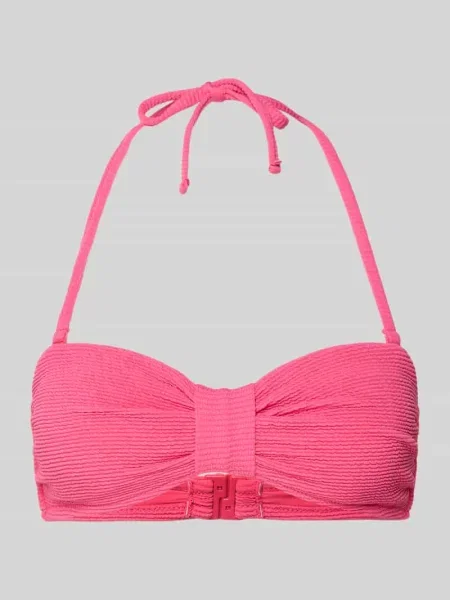 Góra od bikini w formie bandeau ze strukturalnym wzorem Jake*s Casual czarne