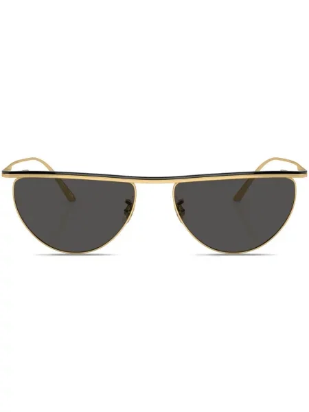 Ochelari de soare rotunzi Oliver Peoples negru