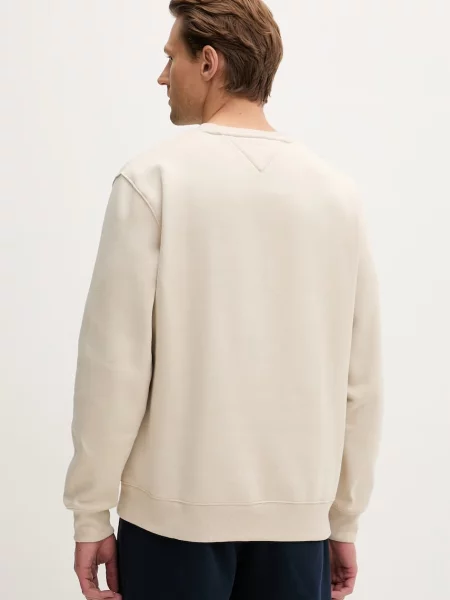 Tommy Jeans bluza z bawełną beżowa