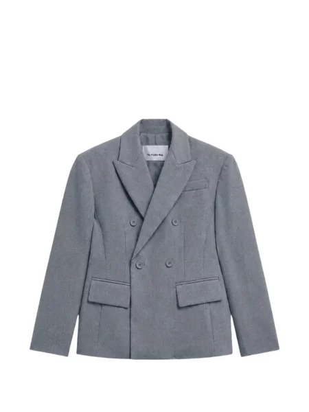 Sacou The Frankie Shop cu două rânduri de nasturi gri