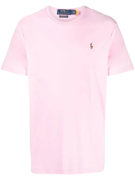 Tricou Polo Ralph Lauren cu imagine scurt roz