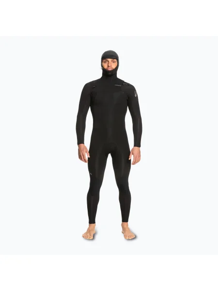 Мъжки неопренов костюм за плуване Quiksilver Everyday Sessions Chest Zip Hooded black черно