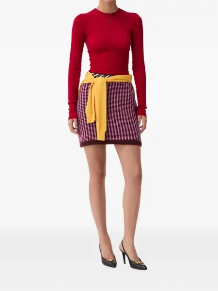 Fusta mini Versace de lână violet