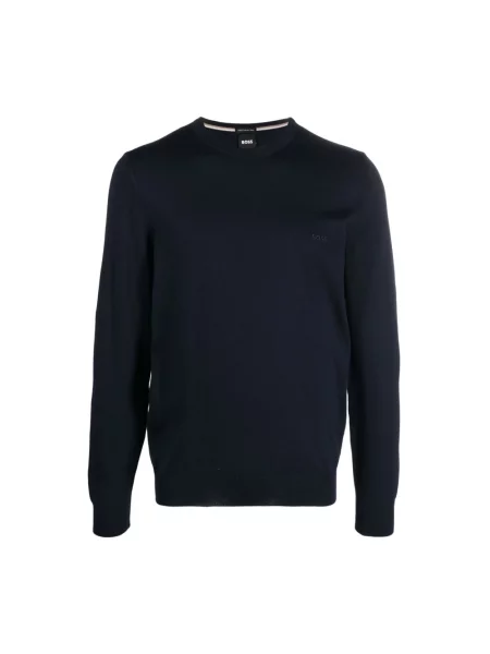 Sweter Hugo Boss wełniany niebieski