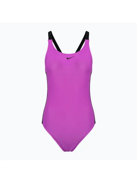 Дамски бански костюм от една част Nike Logo Tape Fastback fuchsia dream розово