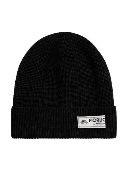 Fiorucci czapka z domieszką wełny Knit Logo Beanie wełniana czarny