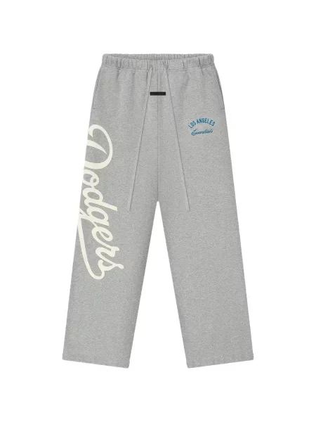 Pantaloni Fear Of God Essentials cu imagine alergare gri