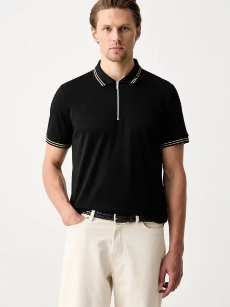 Tricou polo Karl Lagerfeld negru