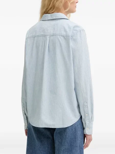 Curea Levi's® cu broderie cu cataramă cu dungi albastru