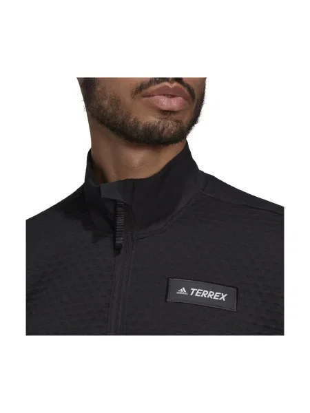 Geacă Adidas din fleece negru