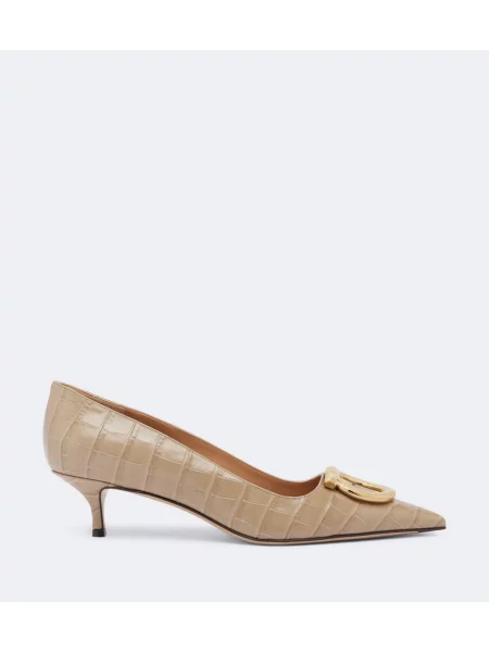 Pantofi cu toc Ferragamo din piele bej