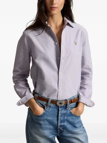 Gulerat tricou polo Polo Ralph Lauren cu decolteu în V fără mâneci maro