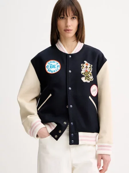 Kenzo geacă bomber pentru femei din lână