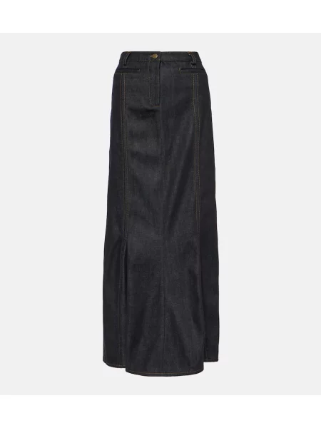 Fustă din denim Aya Muse albastru