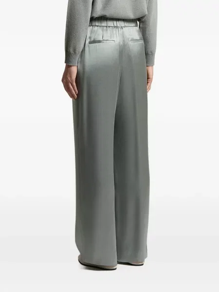 Pantaloni Peserico din satin verde