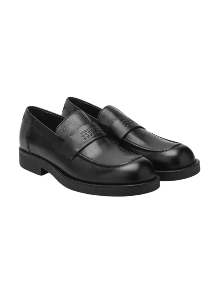 Półbuty Mm6 Maison Margiela skórzane z logo czarne