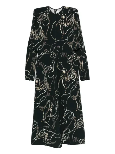 Rochie maxi Victoria Beckham lungă de costum negru