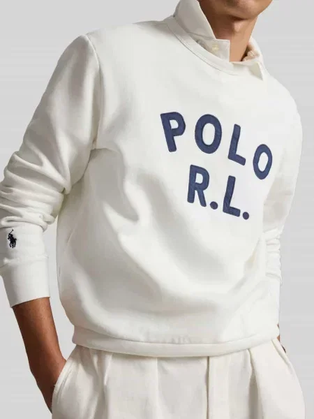 Bluza o kroju regular fit z mieszanki bawełny Polo Ralph Lauren biała
