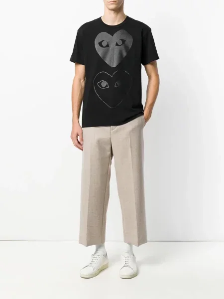 Raštuotas marškinėliai Comme Des Garçons Play juoda