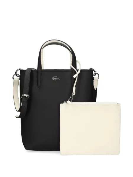 Reversibil geantă shopper Lacoste negru