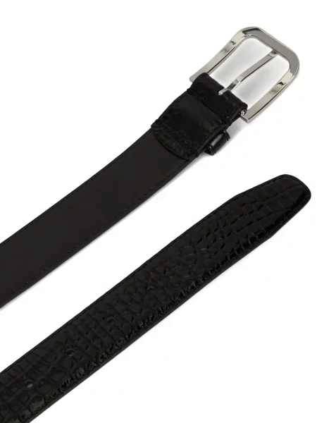 Curea Karl Lagerfeld Jeans din piele negru