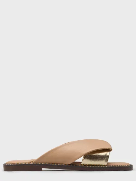 Шлепанцы Roberto Serpentini бежевые