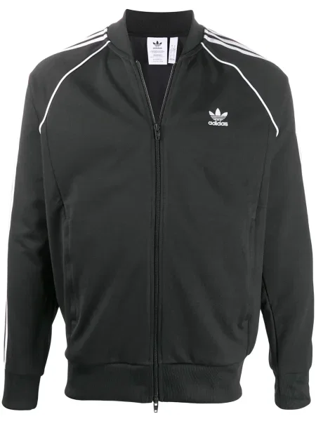 Geacă Adidas cu dungi alergare negru