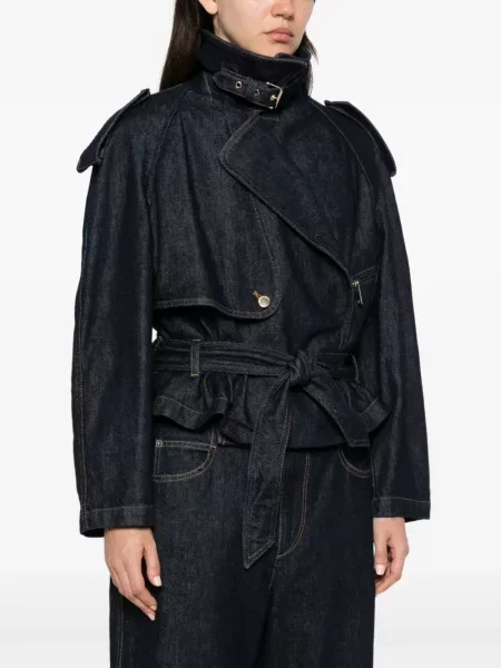 Cu centură geacă de blugi Emporio Armani albastru