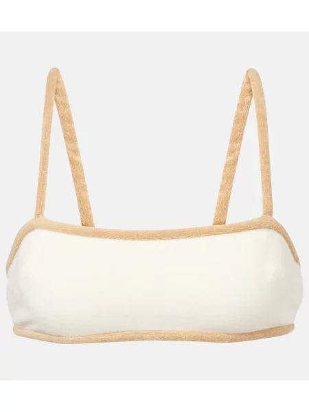 Cropp top Adriana Degreas din material terry alb