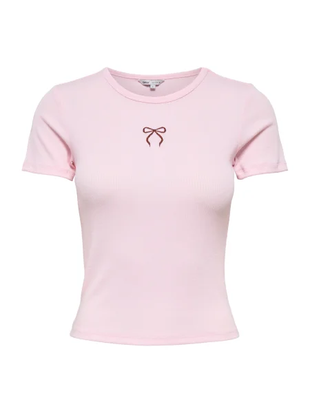 ONLY Tricou ONLELVA JUNE roz / carmin roșu