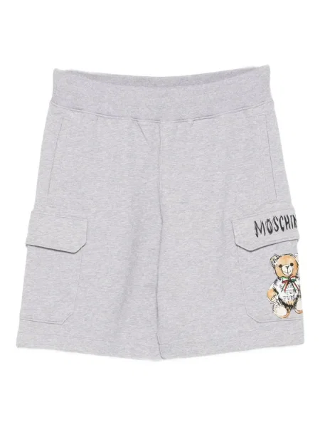 Pantaloni scurți cargo Moschino teddy gri