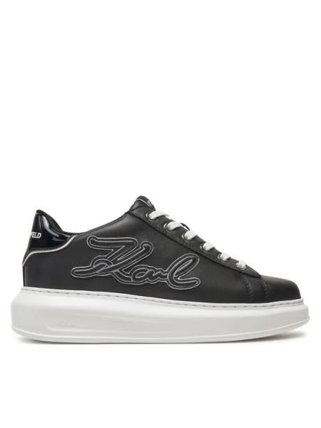 Karl Lagerfeld sneakersy skórzane KAPRI czarny