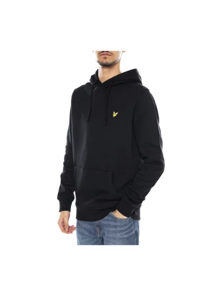 Bluza z kapturem Lyle & Scott Brushback czarna