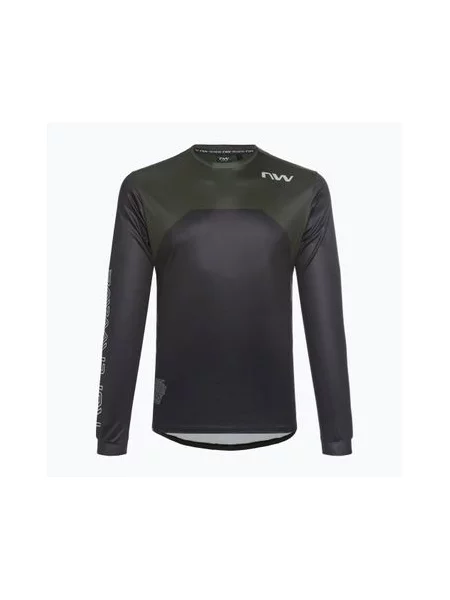 Велофутболка Northwave Sharp чорний/лісовий зелений чорна