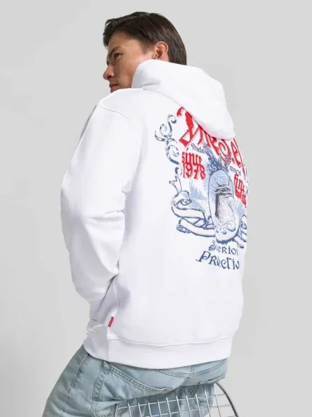Bluza z nadrukiem z logo Diesel biała