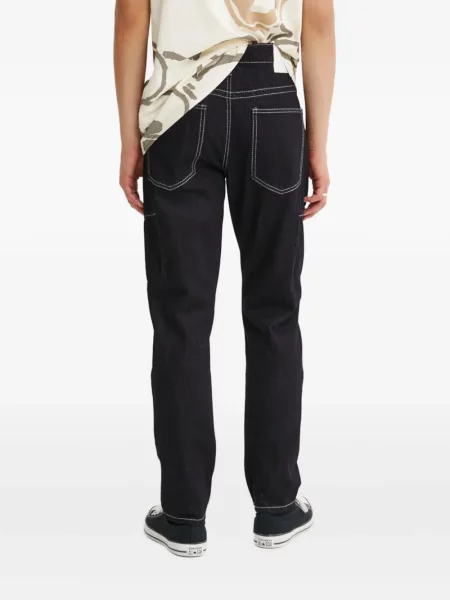 Blugi drepți Desigual negru