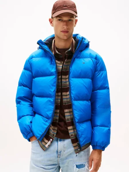 Tommy Jeans Geacă de puf Essential albastru