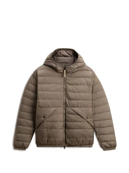 Geacă Woolrich cu glugă maro