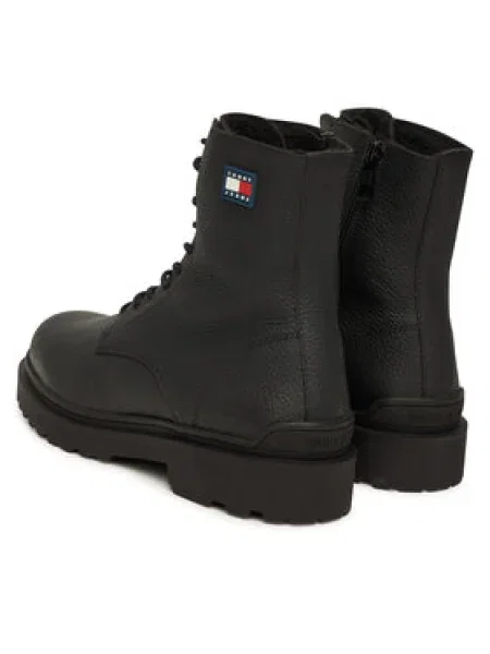 Bakancs Tommy Jeans Tjm Lace Up Tumbled High fekete