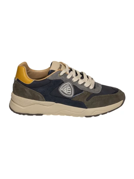 Sneakersy Blauer skórzane niebieskie