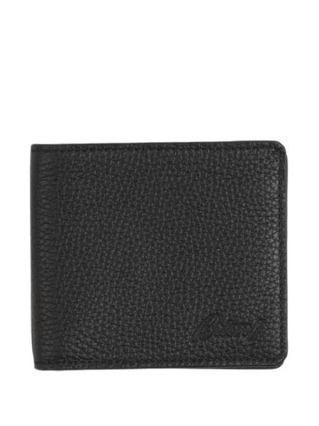 Portofel Brioni din piele cu imagine negru