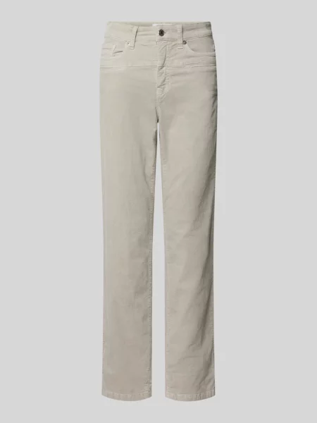 Spodnie o kroju regular fit z lamowanymi model ‘PEARLIE’ Cambio