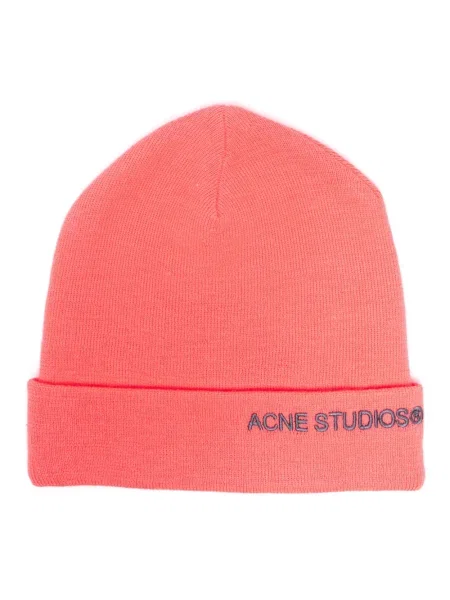 Czapka Acne Studios różowa
