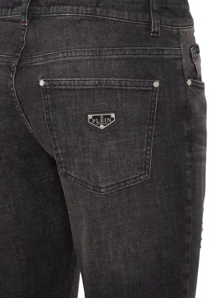 Blugi drepți Philipp Plein gri