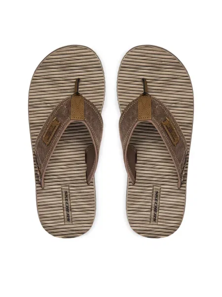 Japonki Skechers brązowe