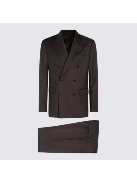 Costum Lardini cu două rânduri de nasturi maro
