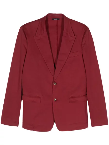 Keprové jednořadé sako Dolce & Gabbana Pre-owned červené